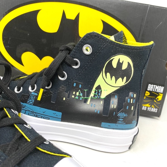 Converse x BATMAN Chuck 70 High Black Men Sneakers - Picture 6 of 8